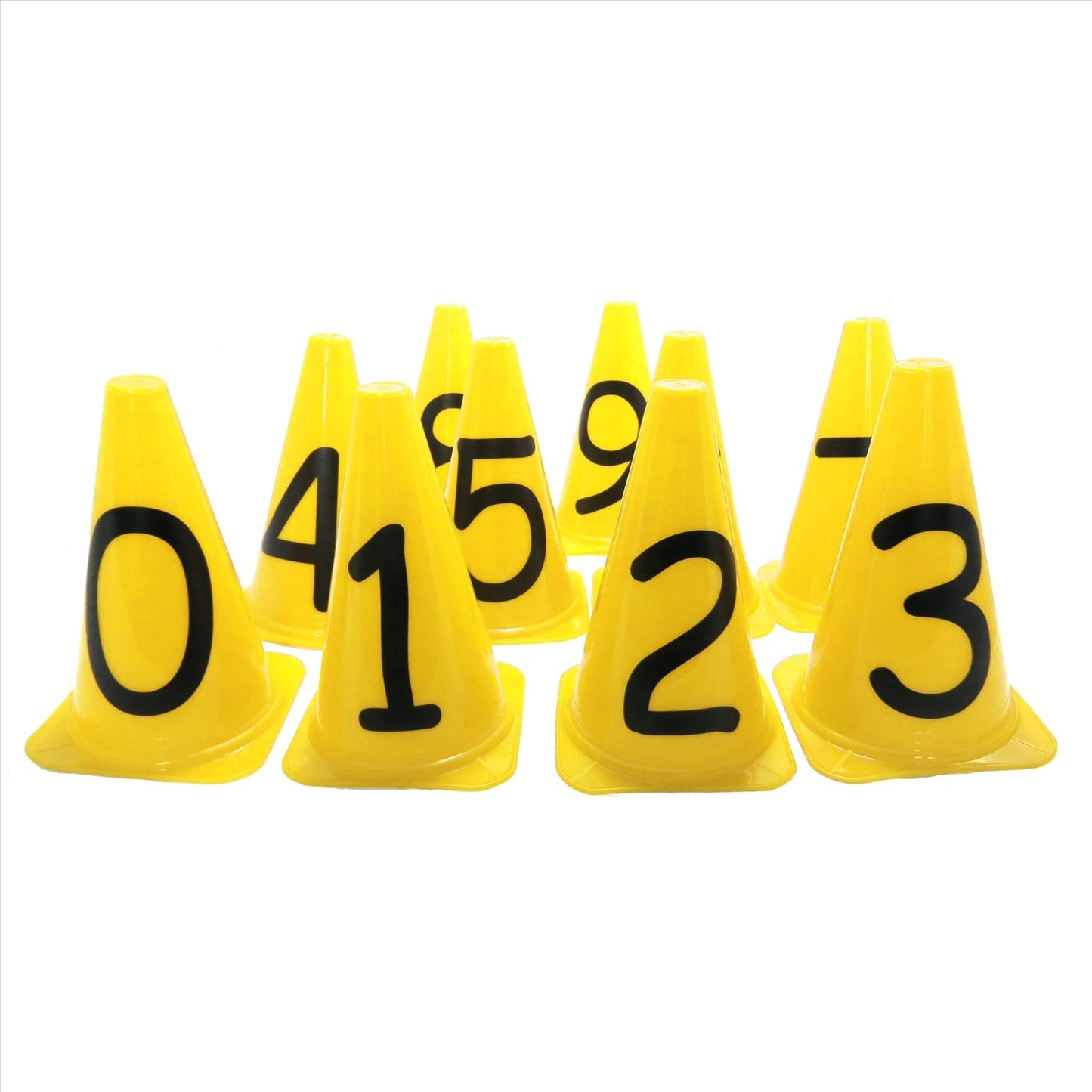 Buy Numbered drilled cones (Set of 10 cones)-Training Cone-Splay-Yellow-9 Inch-Splay UK Online