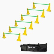 Buy Agility Trainer Kit - 12 cones 40cm. With Hole and 6 Poles-Agility Kits-Splay-Splay UK Online