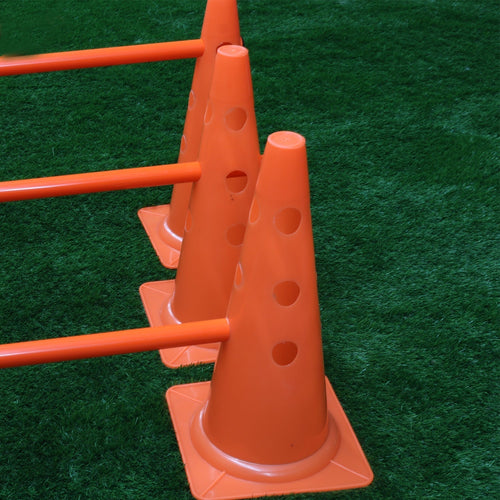 Buy Agility Trainer Kit - 12 cones 40cm. With Hole and 6 Poles-Agility Kits-Splay-Splay UK Online