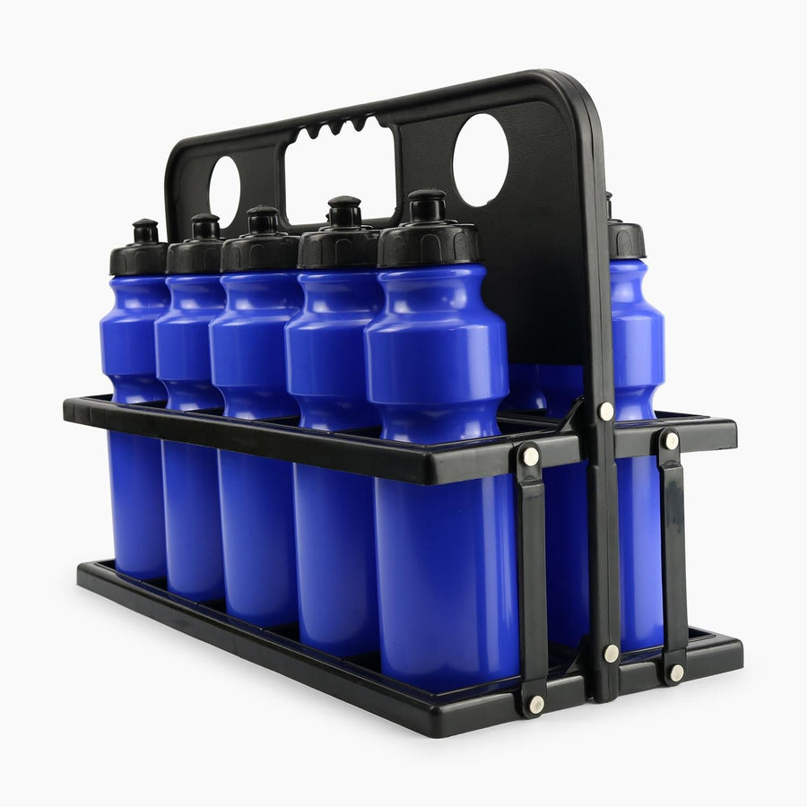 Buy Bottle Carrier with 10 Pull up Water Bottles-Splay-Blue-Splay UK Online