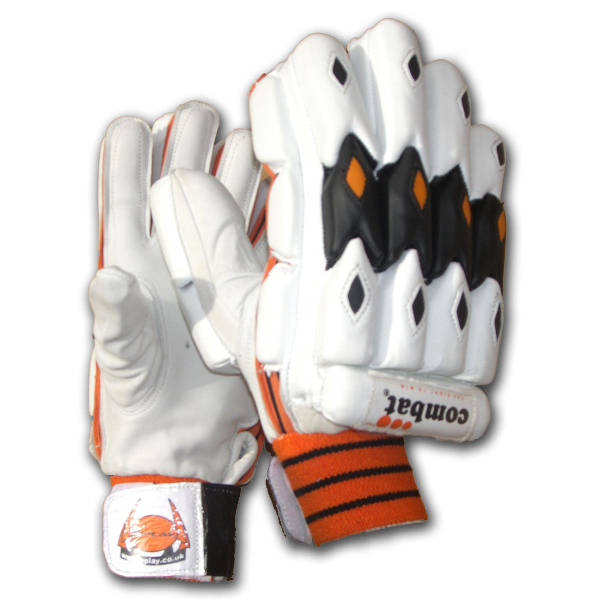 Buy Combat Tiger Men's Cricket Batting Gloves-Cricket Batting Gloves-Combat-Mens (White)-Right Hand-Splay UK Online