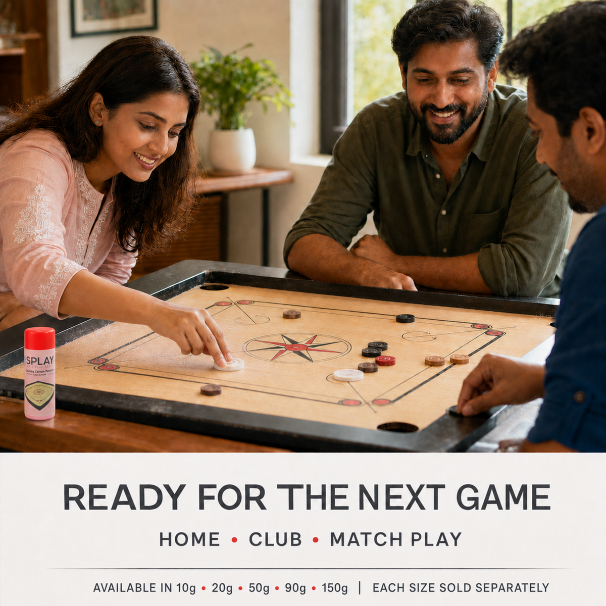 Buy Hunter Disco Carrom Board Powder-Carrom Powder-Splay-Splay UK Online