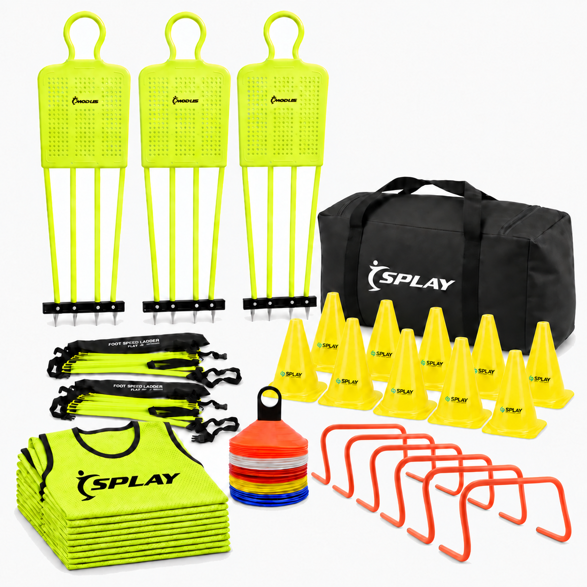 Buy Modus Football Coach Training Pack – Mannequins, Bibs & Agility Kit-Football Training Kit-Modus-Yellow-Splay UK Online