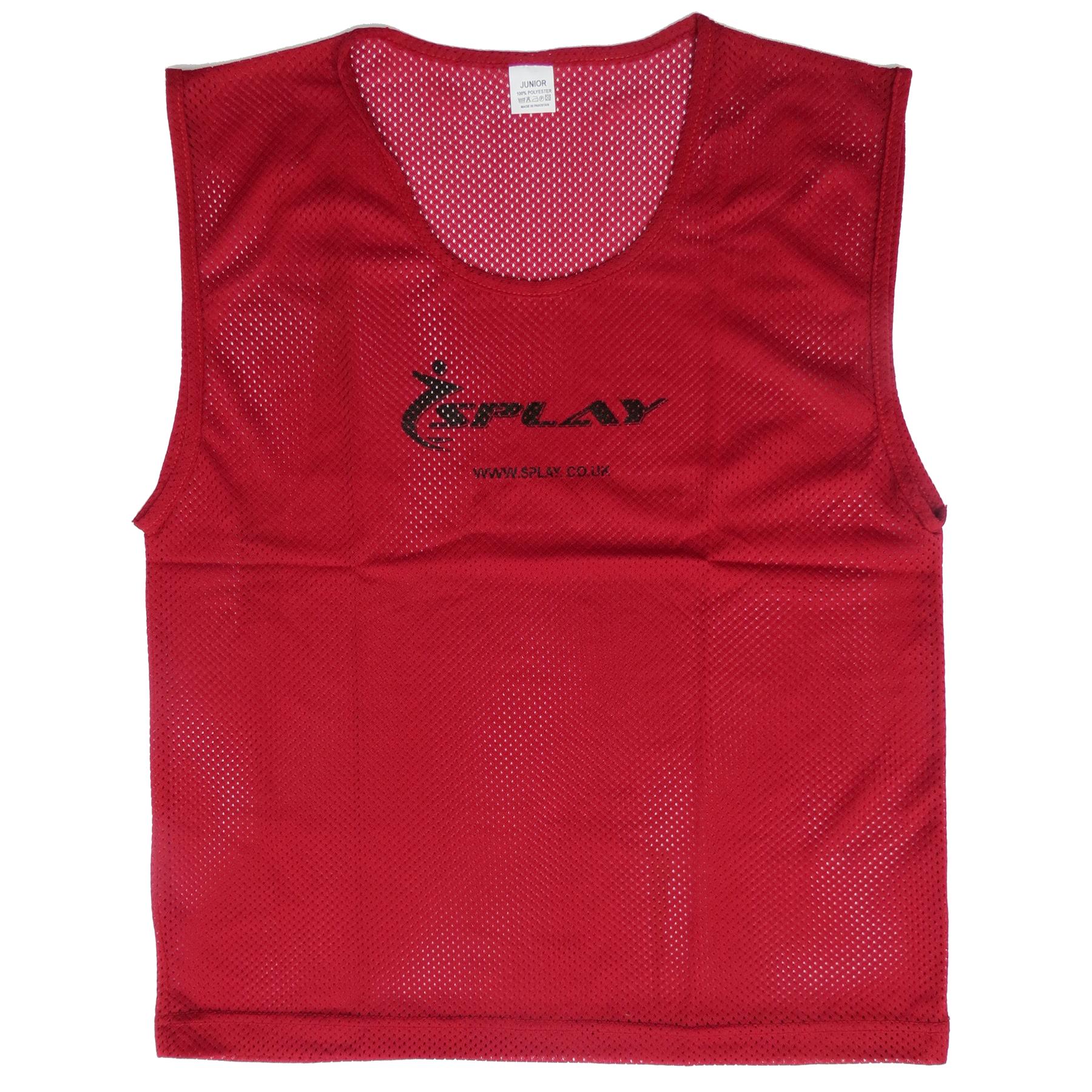 Buy Splay Club SS Mesh Training Bib – Single-Training Bib-Splay-Red-Junior-Splay UK Online