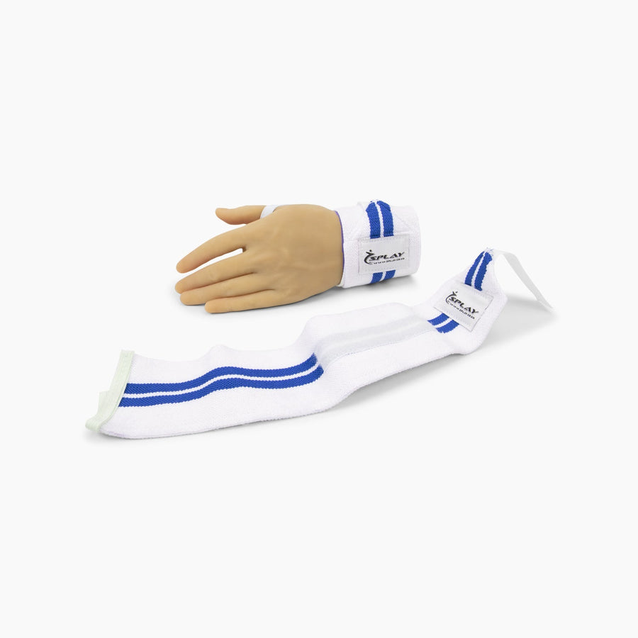 Buy Splay Elastic Weightlifting Wrist Wraps – Pair-Wrist Wraps-Splay-Blue-Splay UK Online