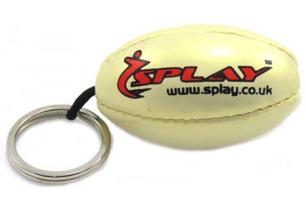 Buy Splay Rugby Ball Key Ring-Key Ring-Splay-White-One Size-Splay UK Online
