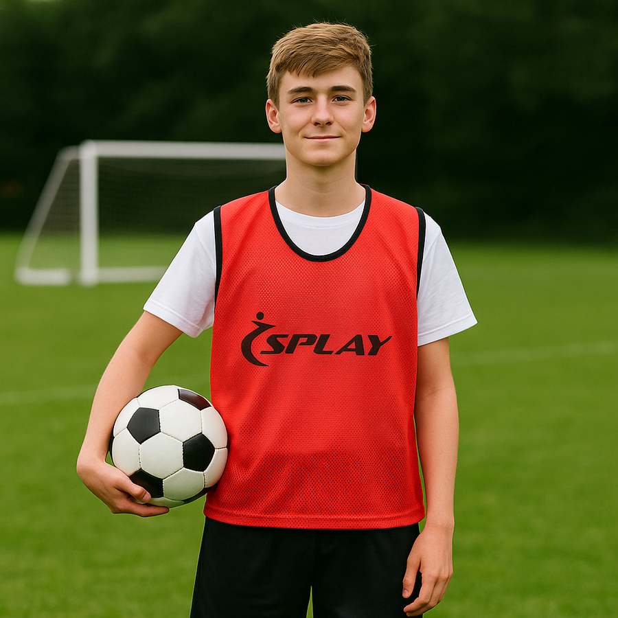 Buy Splay Senior Mesh Training Bib – Single-Training Bib-Splay-Red-Senior-Splay UK Online