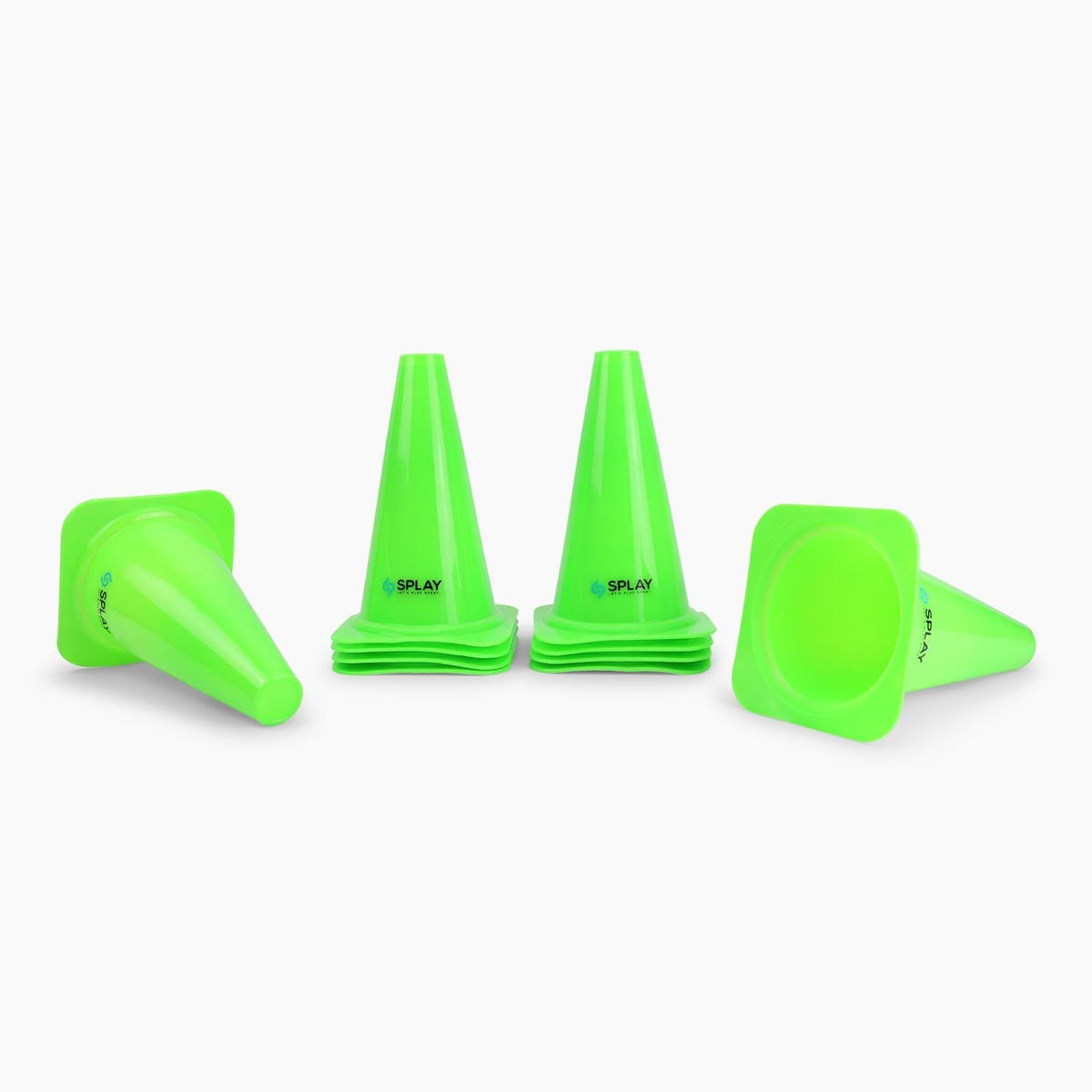 Buy Splay Training Traffic Cones – 10 Pack-Training Cone-Splay-Green-9 Inch-Splay UK Online