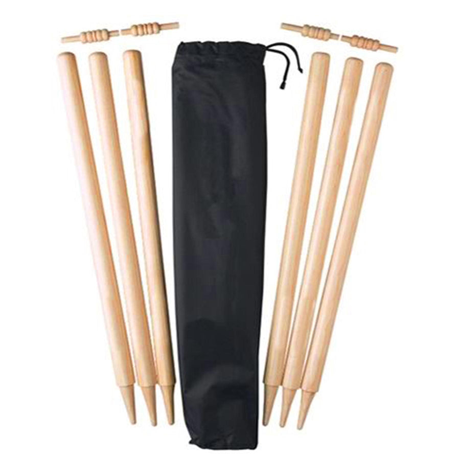 Buy Splay Wooden Cricket Stumps Set – 6 Stumps, 4 Bails & Bag-Cricket Stumps-Splay-Natural-Splay UK Online