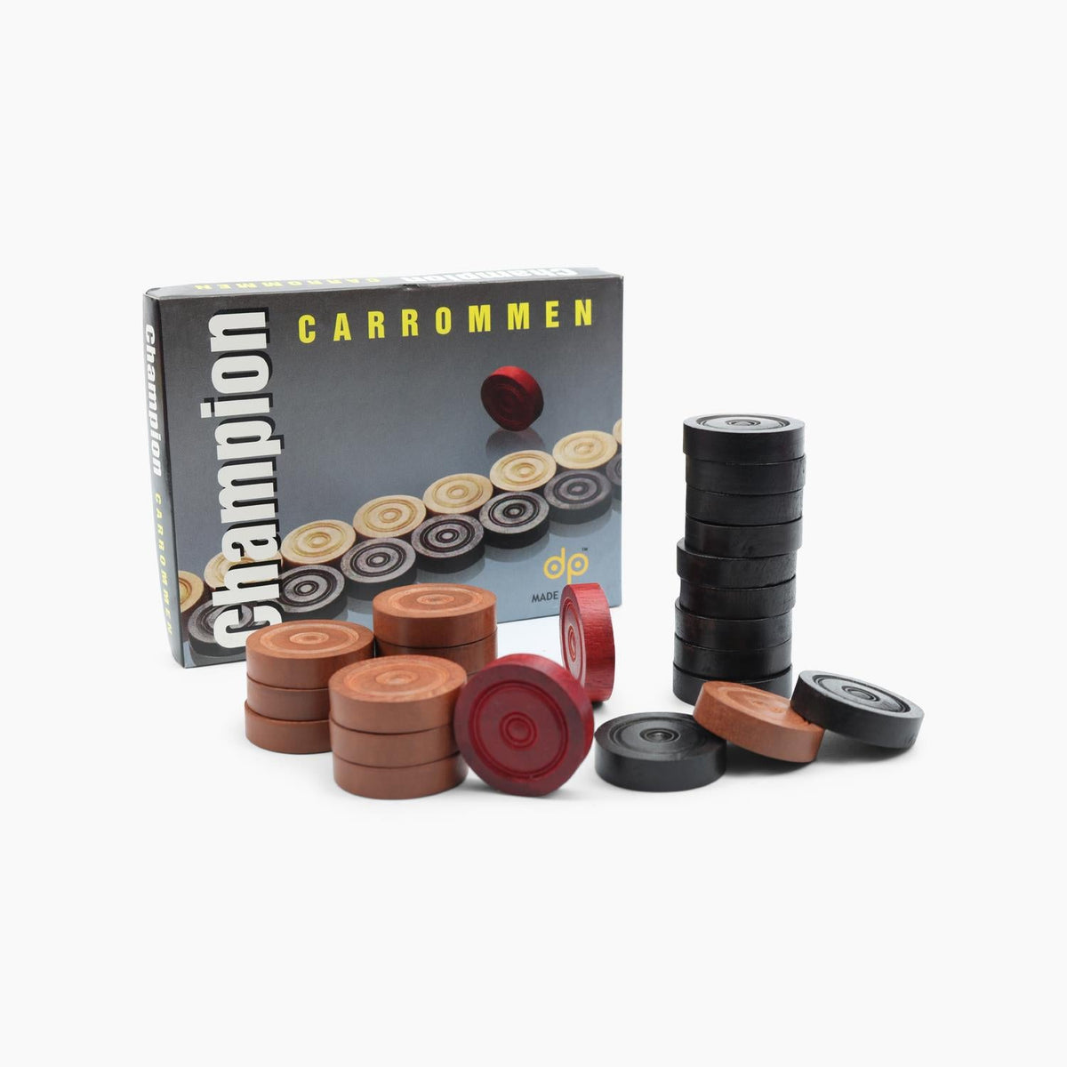 Buy Champion Carrom Board Coin Set – 24 Wooden Counters-Carrom Coins-Splay-Splay UK Online