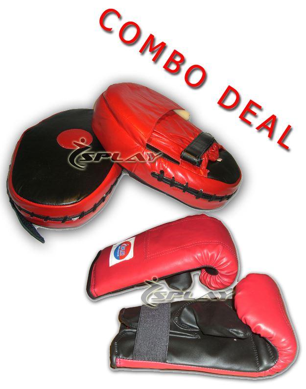 Buy Splay Boxing Focus Pads + Sparing Gloves-Splay (UK) Limited-Red-Small-Splay UK Online