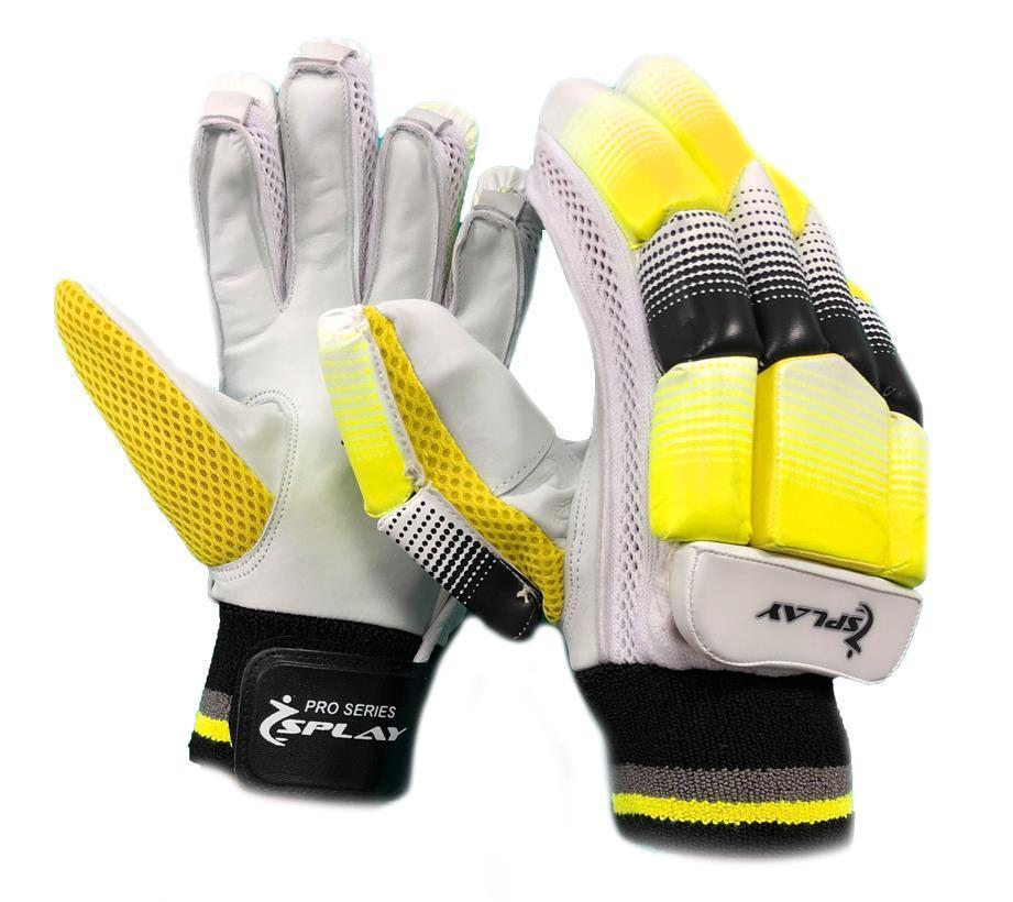 Buy Splay Pro Series Batting Gloves-Cricket Batting Gloves-Splay (UK) Limited-Yellow-Men-Right Hand-Splay UK Online
