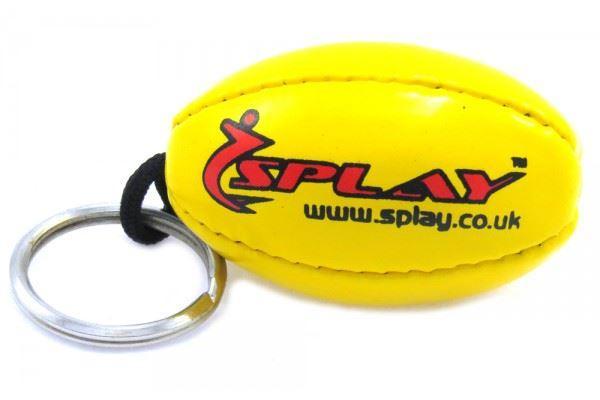 Buy Splay Rugby Ball Key Ring-Splay (UK) Limited-Yellow-One Size-Splay UK Online
